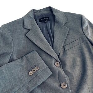 Talbots Gray Wool Blend Stretch Blazer Jacket Womens 6 Career Office Workwear